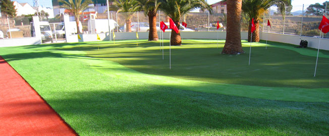 cesped artificial golf, Instalar césped artificial golf y mini gof