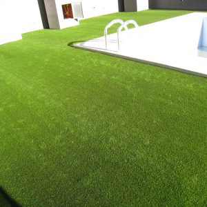 Jardines con Césped Artificial. Césped residencial piscina